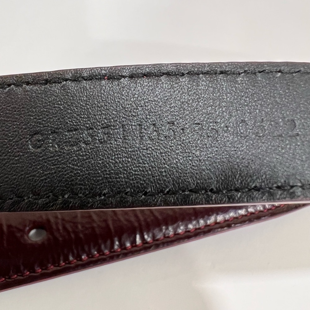 Saint Laurent Cassandre Thin Belt With Square Buckle In Shiny Leather - Picture 11 of 13